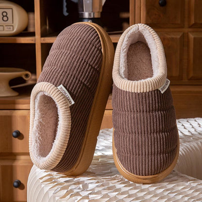 Plusock Plus Size Simple Home Slippers - Coffee - EU44-45(US9-10) - image 8