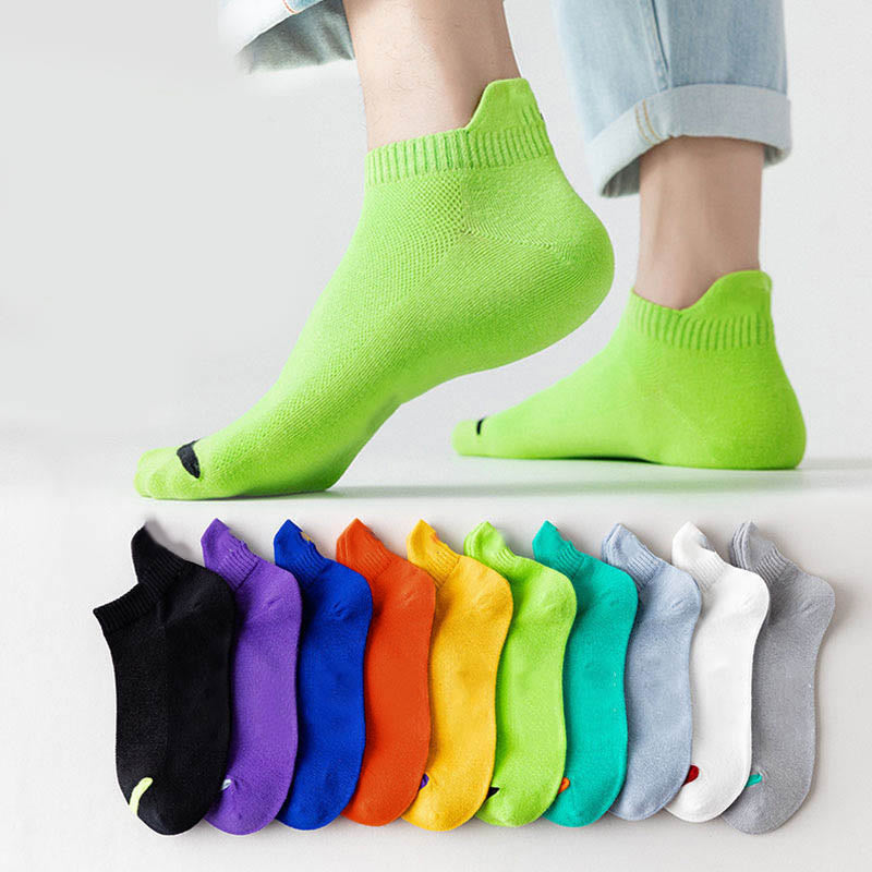 Plus Size Multicolor Mesh Ankle Compression Socks(10 Pairs) - Multicolor - EU39-44(US6-10) - image 0