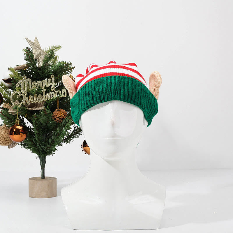 Plusock Red Green Stripes Beanie - image 1