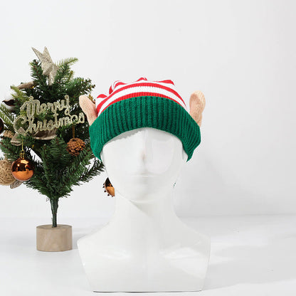 Plusock Red Green Stripes Beanie - image 1
