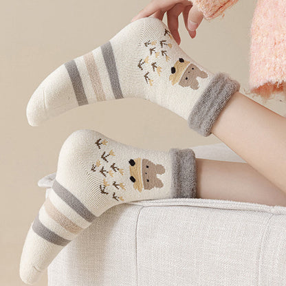 Plusock Cute Cartoon Quarter Socks(5 Pairs) - image 6
