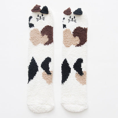 Plusock Cute Zoom Quarter Socks(2 Pairs) - Cat - EU36-40(US3-7) - image 11