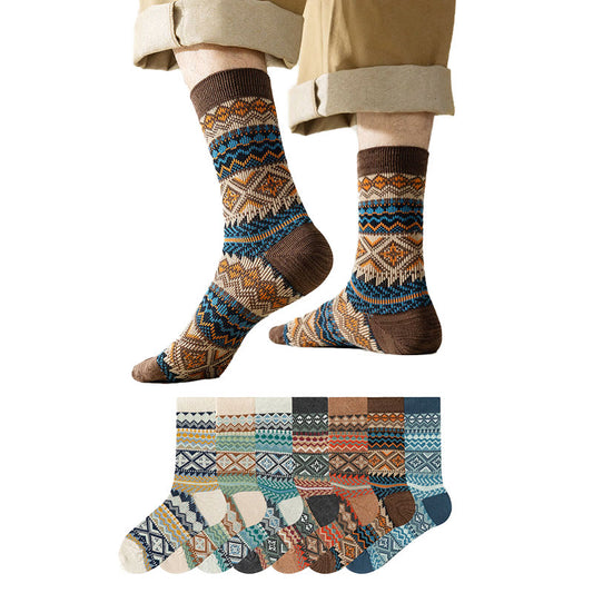 Plusock Plus Size Diamond Stripes Quarter Socks(4 Pairs) - image 0