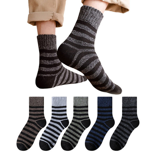Plusock Plus Size Classic Stripes Quarter Socks(4 Pairs) - Multicolor - EU39-44(US6-10) - image 0