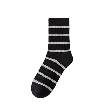 Plusock Plus Size Soft Sweat Absorbent Quarter Socks(5 Pairs) - Black - EU39-44(US6-10) - image 8