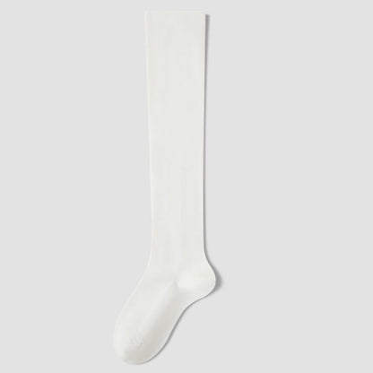 Plusock Plus Size Antibacterial Knee High Socks(3 Pairs) - White - EU36-40(US3-7) - image 9
