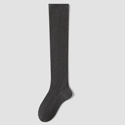 Plusock Plus Size Antibacterial Knee High Socks(3 Pairs) - Dark Grey - EU36-40(US3-7) - image 12