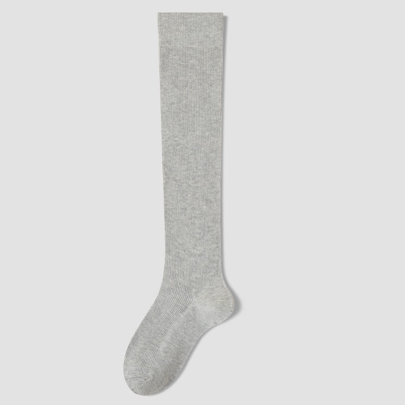 Plusock Plus Size Antibacterial Knee High Socks(3 Pairs) - Light Gray - EU36-40(US3-7) - image 11