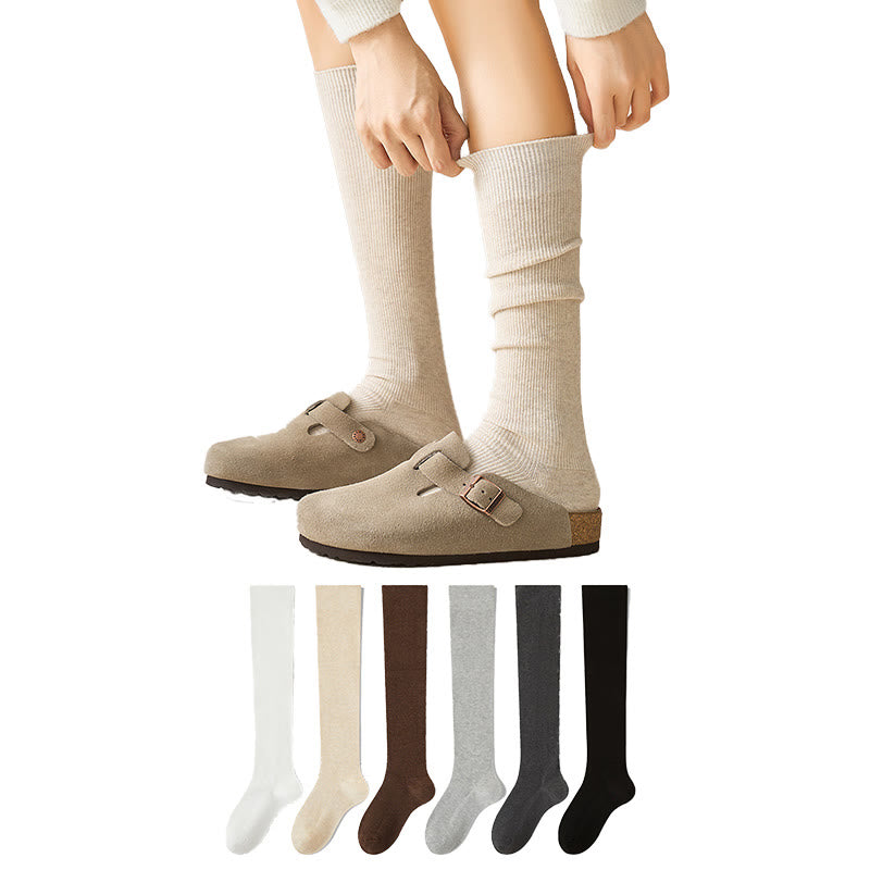 Plusock Plus Size Antibacterial Knee High Socks(3 Pairs) - image 0