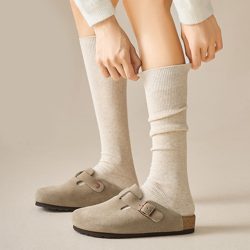 Plusock Plus Size Antibacterial Knee High Socks(3 Pairs) - image 8