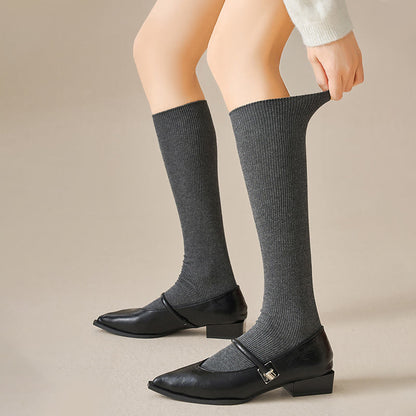 Plusock Plus Size Antibacterial Knee High Socks(3 Pairs) - image 6