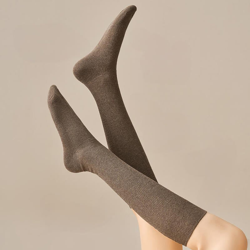 Plusock Plus Size Antibacterial Knee High Socks(3 Pairs) - image 2