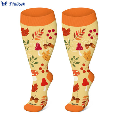 Plusock Plus Size Autumn Atmosphere  Compression Socks(3 Pairs) - image 3