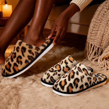 Plusock Plus Size Leopard Print Warm Slippers - image 3