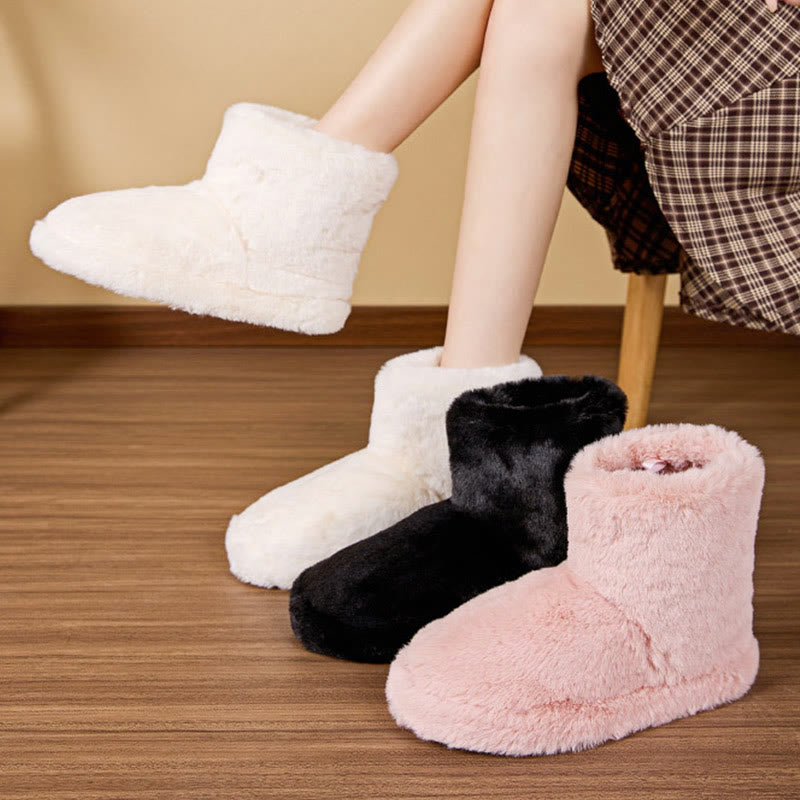 Plusock Plus Size Plush Mid Tube Slippers - image 0