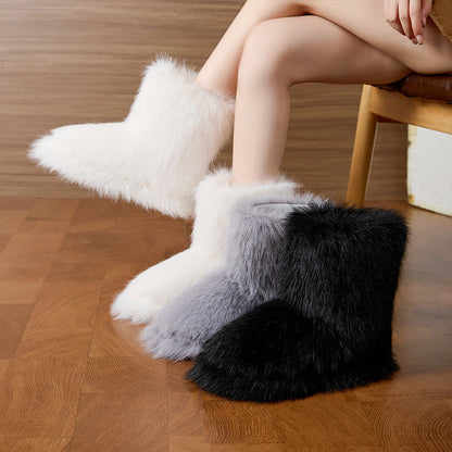 Plusock Plus Size Long Haired Slippers - image 0