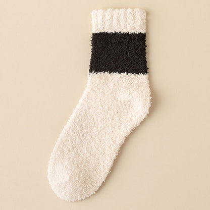 Plusock Plus Size Coral velvet Quarter Socks(6 Pairs) - Pink - EU39-44(US6-10) - image 4