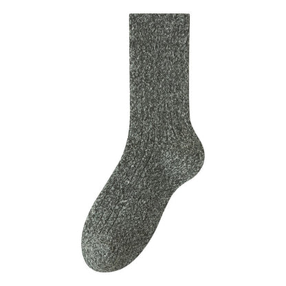 Plusock Plus Size Solid Color Cashmer Quarter Socks(6 Pairs) - Green - EU39-44(US6-10) - image 11