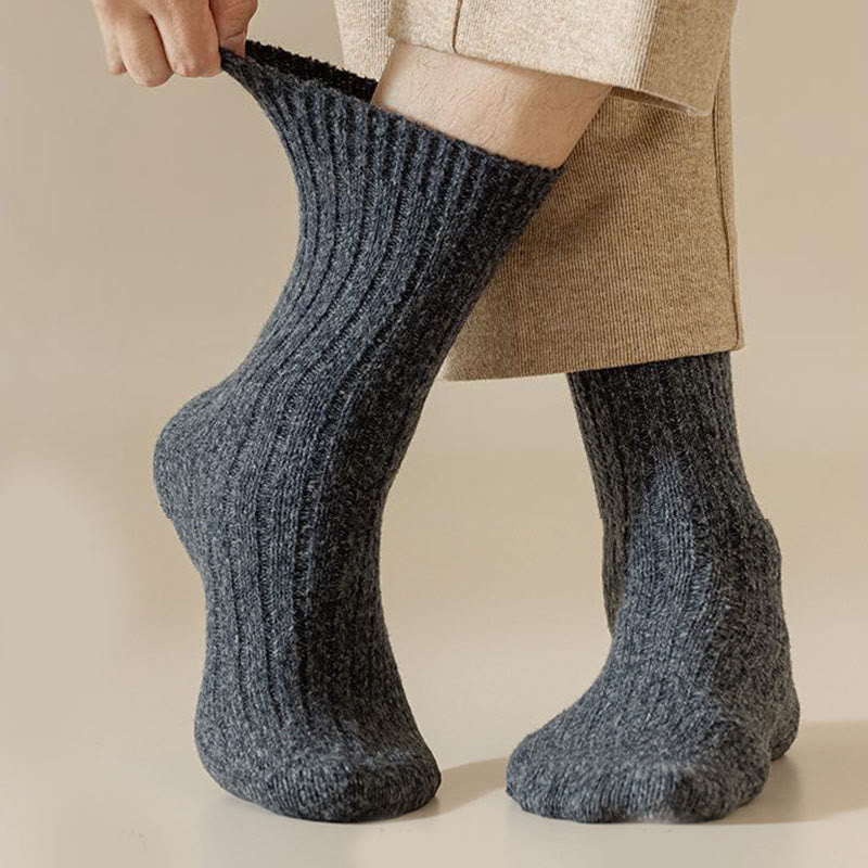 Plusock Plus Size Solid Color Cashmer Quarter Socks(6 Pairs) - image 1