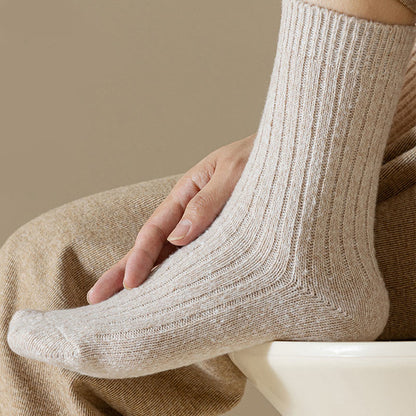 Plusock Plus Size Solid Color Cashmer Quarter Socks(6 Pairs) - image 4