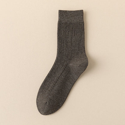 Plusock Plus Size Solid Color Casual Quarter Socks(4 Pairs) - Dark Grey - EU39-44(US6-10) - image 10