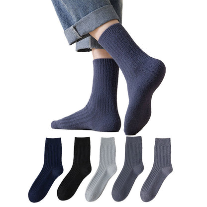 Plusock Plus Size Retro Solid Color Quarter Socks(3 Pairs) - image 0