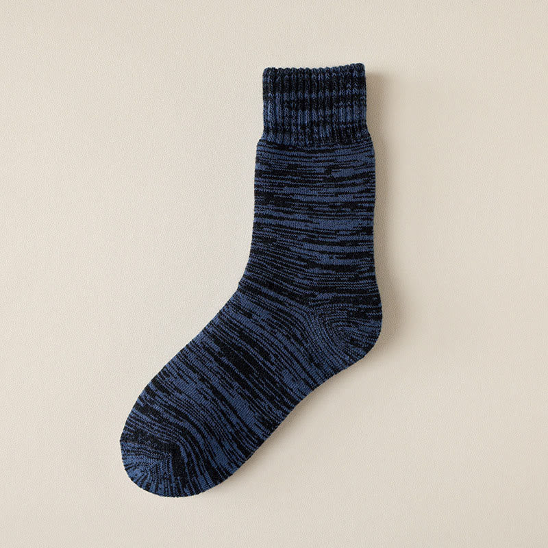 Plusock Plus Size Extra Thick Quarter Socks(5 Pairs) - Navy Blue - EU39-44(US6-10) - image 9