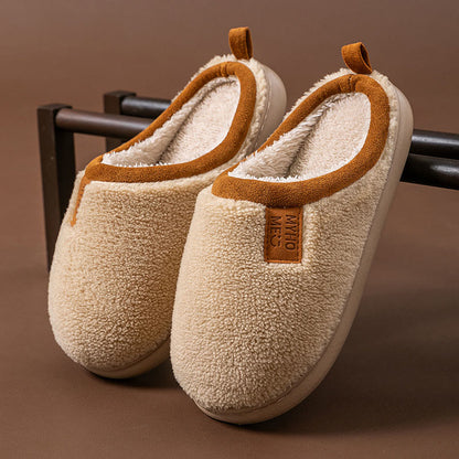 Plusock Plus Size Simple Plush Slippers - Khaki - EU44-45(US10-11) - image 15