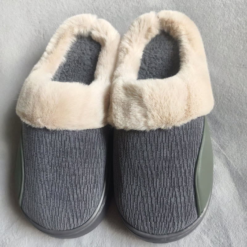 Plusock Plus Size Thick Soled Slippers - Grey - EU45-46(US11-12) - image 9