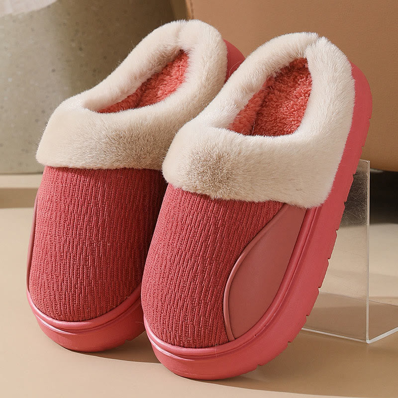 Plusock Plus Size Thick Soled Slippers - Rose - EU45-46(US11-12) - image 12