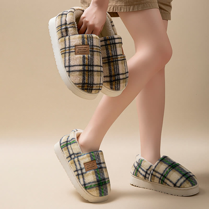 Plusock Plus Size Grid Design Slippers - image 1