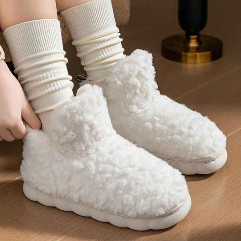 Plusock Plus Size Simple High Top Slippers - image 3