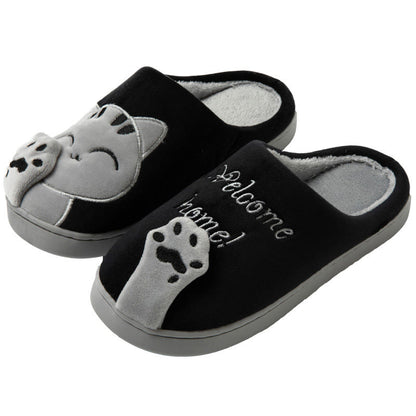 Plusock Plus Size 3D Cartoon Cat Slippers - Black - EU43-44(US9-10) - image 15