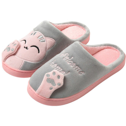 Plusock Plus Size 3D Cartoon Cat Slippers - Grey - EU43-44(US9-10) - image 13