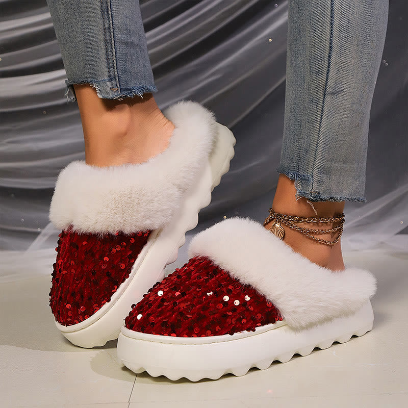 Plusock Plus Size Sequin Slippers - image 2