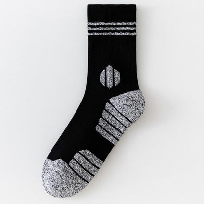 Plusock Plus Size Thick Cushion Quarter Compression Socks(5 Pairs) - Black - EU39-45(US6-11) - image 8