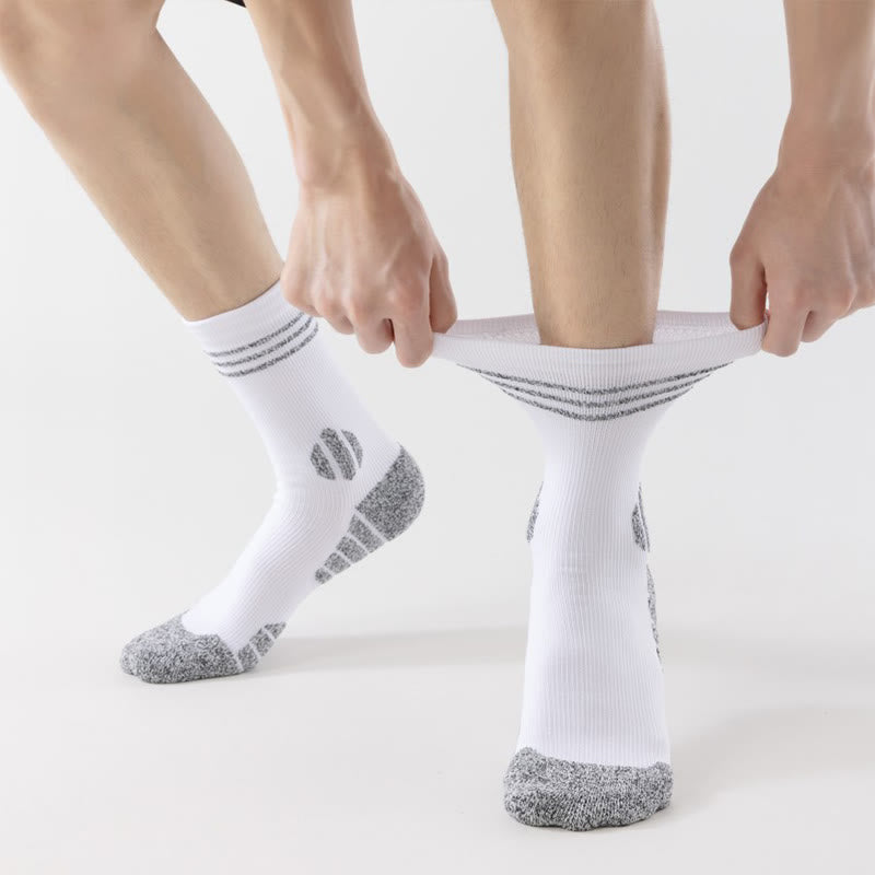 Plusock Plus Size Thick Cushion Quarter Compression Socks(5 Pairs) - image 2