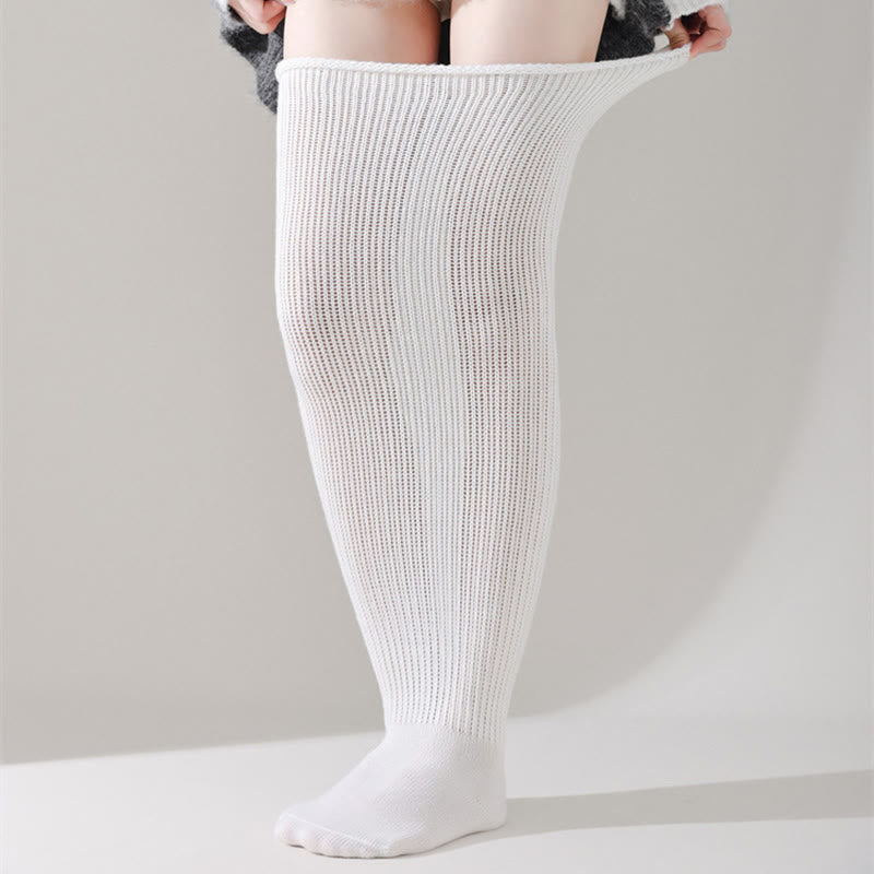 Plusock Plus Size Loose Cotton Thigh High Socks - image 10