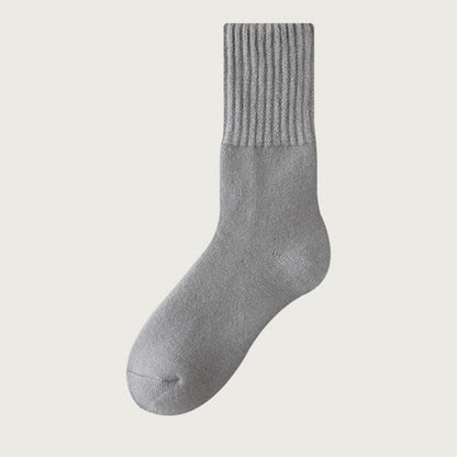 Plusock Plus Size Cozy Fleece Quarter Socks(6 Pairs) - Light Gray - EU39-44(US6-10) - image 13