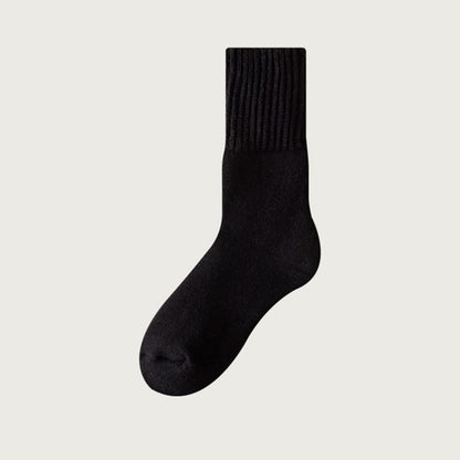 Plusock Plus Size Cozy Fleece Quarter Socks(6 Pairs) - Black - EU39-44(US6-10) - image 10
