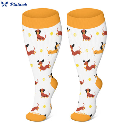 Plusock Plus Size Cats Dogs Ducks Compression Socks(3 Pairs) - image 4