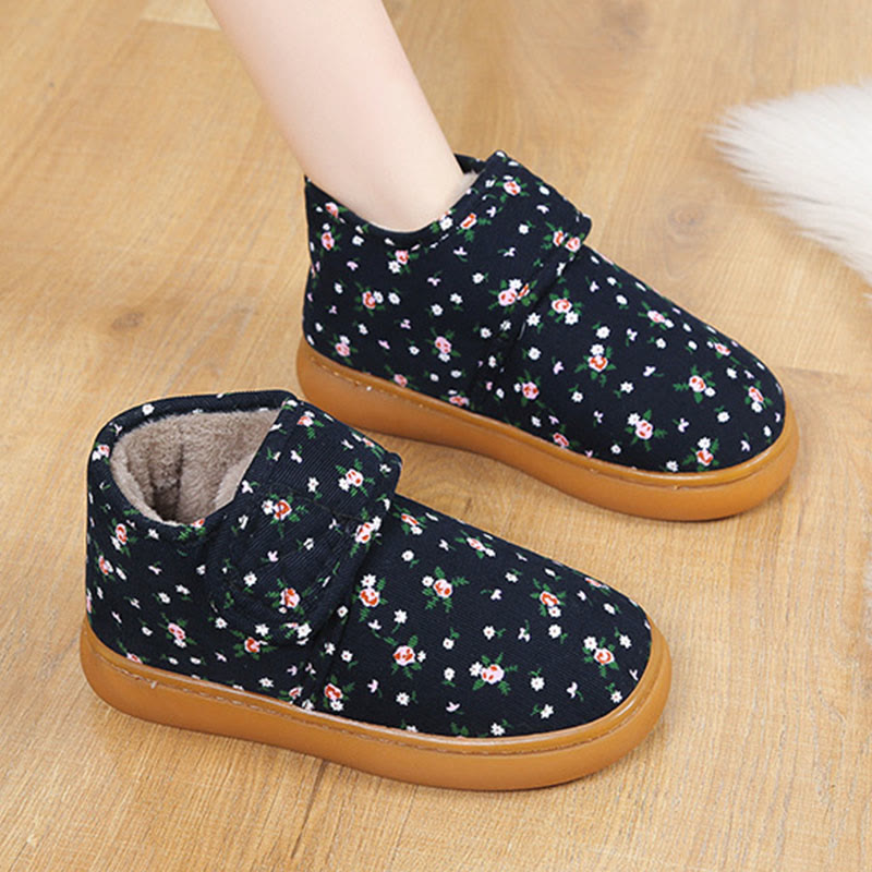 Plusock Plus Size Floral Slippers - Black - EU41-42(US7.5-8.5) - image 8