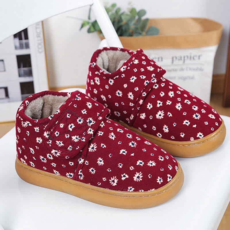 Plusock Plus Size Floral Slippers - Wine - EU41-42(US7.5-8.5) - image 12