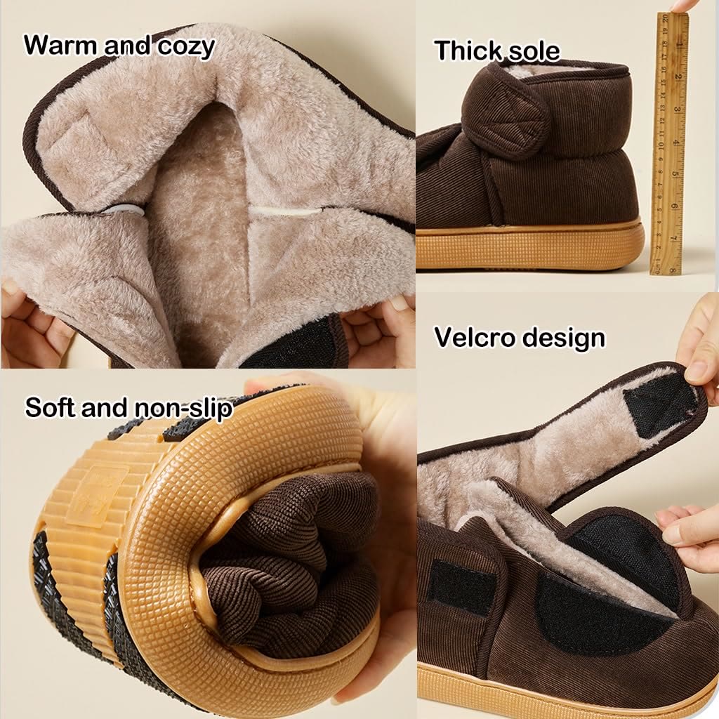 Plusock Plus Size Edema Feet Diabetic Ankle Slippers - image 3