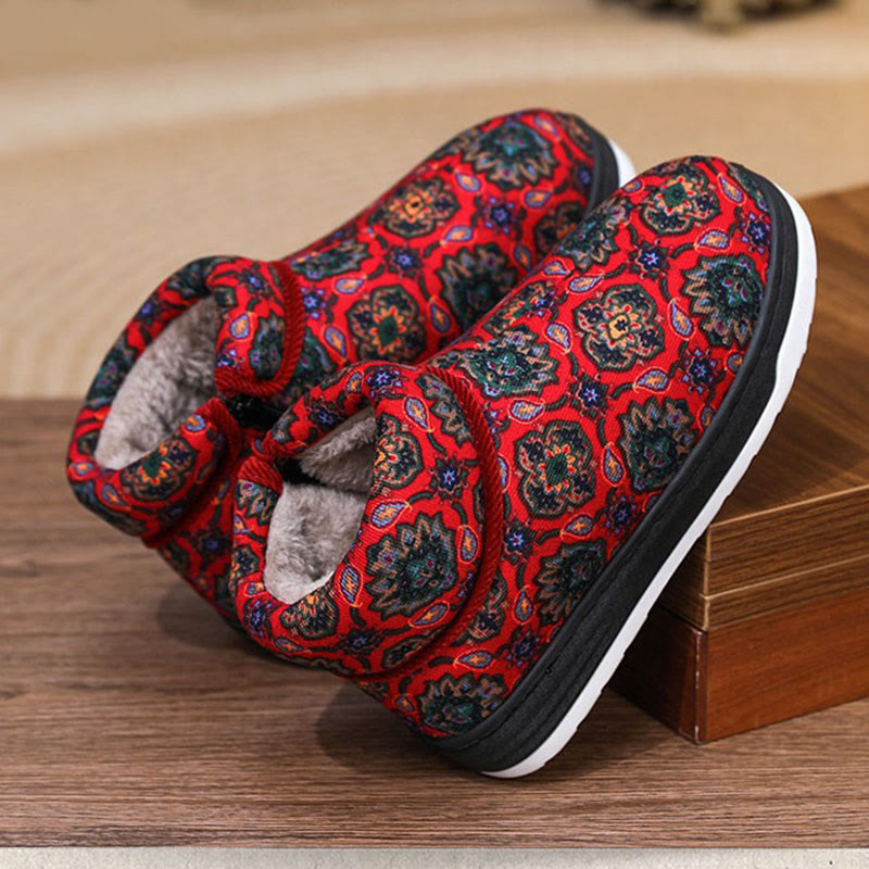 Plusock Plus Size Zipper Slippers - Wine - EU41-42(US7.5-8.5) - image 10