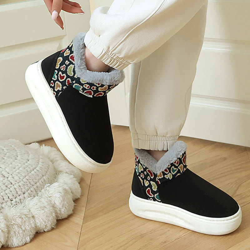 Plusock Plus Size Heart Pattern Slippers - image 1