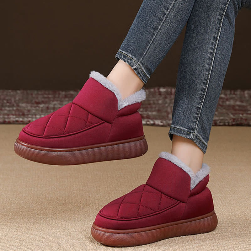 Plusock Plus Size Plush Grid Slippers - image 2