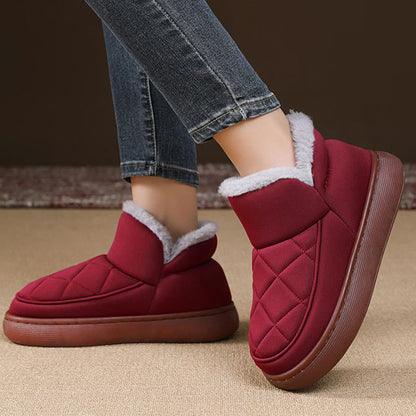 Plusock Plus Size Plush Grid Slippers - image 1