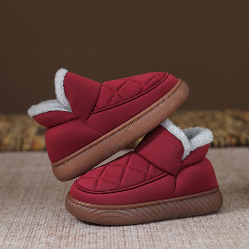 Plusock Plus Size Plush Grid Slippers - image 13
