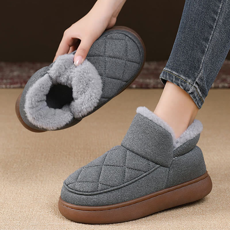 Plusock Plus Size Plush Grid Slippers - image 3